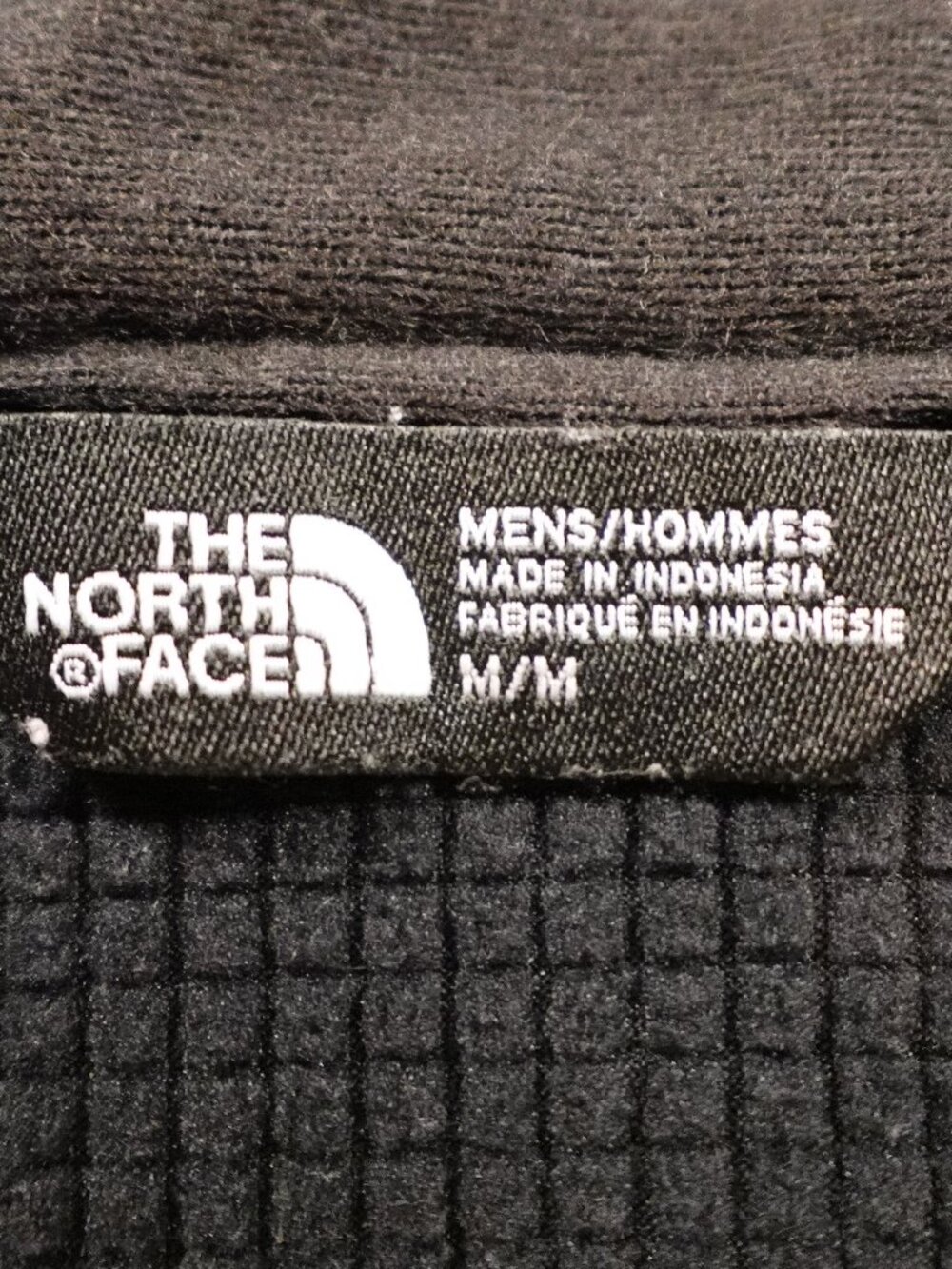 The North Face Full Zip Jacket Men’s Medium Black Fleece Grid Tech Mountain Peak - Picture 3 of 13